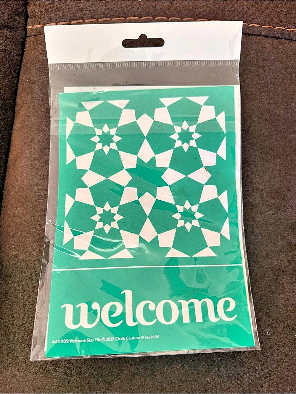 Chalk Couture Welcome Star Tile Chalk Reusable Transfer 5x7 NWT